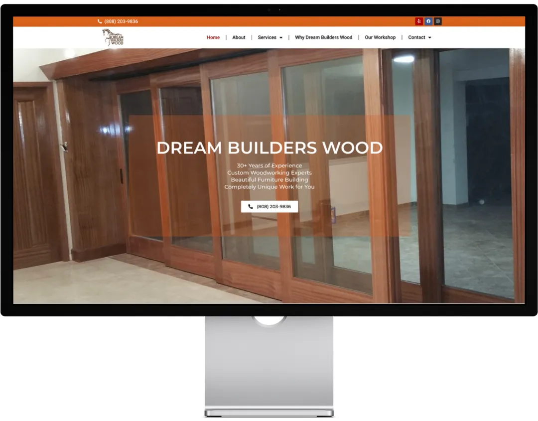 Dream Builders Wood website design preview Dream Builders Wood website design preview
