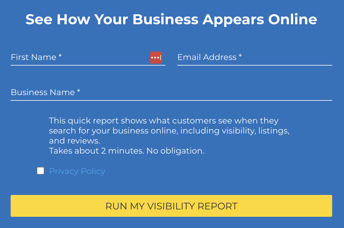 online visibility report